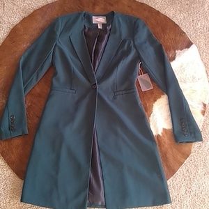 Sz S Forever 21 green long line blazer